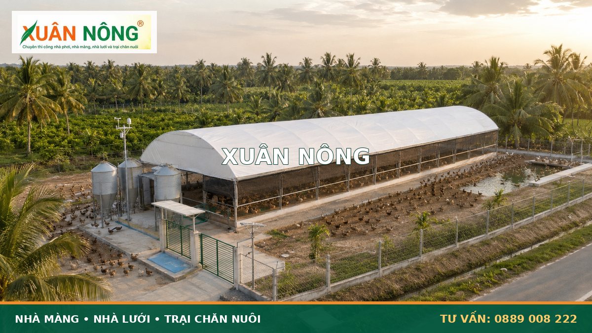 Giải pháp công nghệ nhà màng trong chăn nuôi vịt Xuân Nông