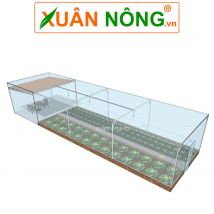 Nhà lưới trồng rau kết hợp khu nhà mát