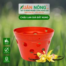 Chậu nhựa trồng hoa - Chậu lan giả đất nung