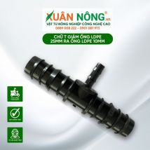 Chữ T giảm ống LDPE 25mm ra ống LDPE 10mm 