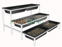 Giàn rau sạch 3 tầng 6 chậu