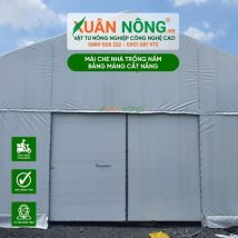 Nhà trồng nấm lợp màng cắt nắng