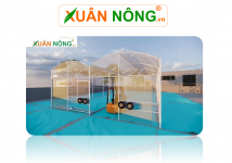 Nhà kính phơi tiêu tích hợp cào tiêu tự động