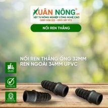 Nối ren thẳng ống 32mm ren ngoài 34mm uPVC