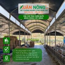 Trại chăn nuôi lợp màng cắt nắng