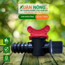 Van khóa ống 25mm ren ngoài 27mm uPVC