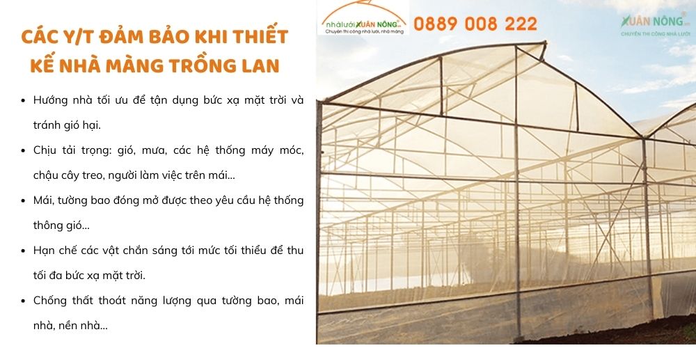 Yếu tố đảm bảo khi thiết kế nhà màng