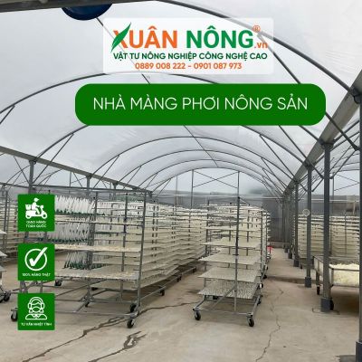 Phơi nông sản hiệu quả cả ngày lẫn đêm với nhà màng