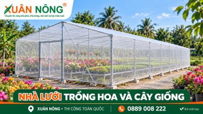Nh&agrave; lưới trồng hoa v&agrave; c&acirc;y giống: Thiết kế ph&ugrave; hợp